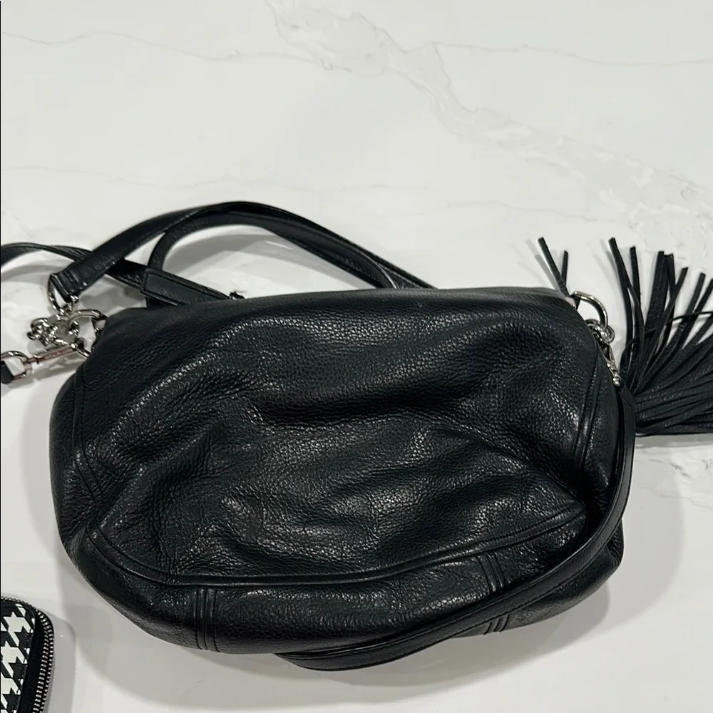 Michael Kors Black Shoulder Purse with Black and White Wallet